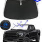 TOPASHDE Custom Fit Windshield Sunshade Compatible with 2015-2020 Ford F-150 F150 Lariat, King Ranch Accessories- Foldable Sunshade Window Sun Visor Protector Blocks UV Keep Your Car Cool